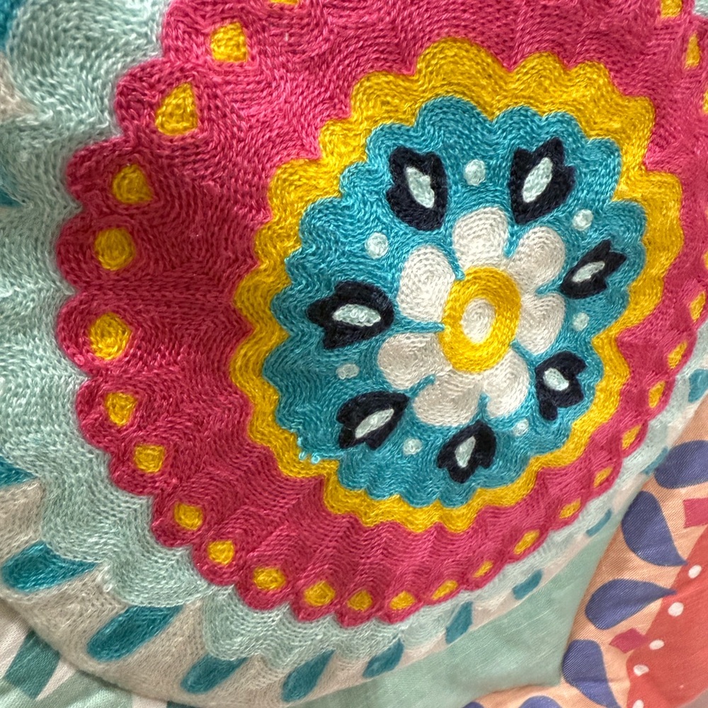 Bohemian mandala Butterfly baby girl crib bedding set 2 pieces rare - Picture 5 of 6